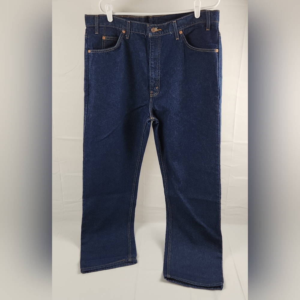 Levis 505 Orange Tab Jeans Mens 40x30 Dark Wash Straight Leg 1997 Vintage Nwt